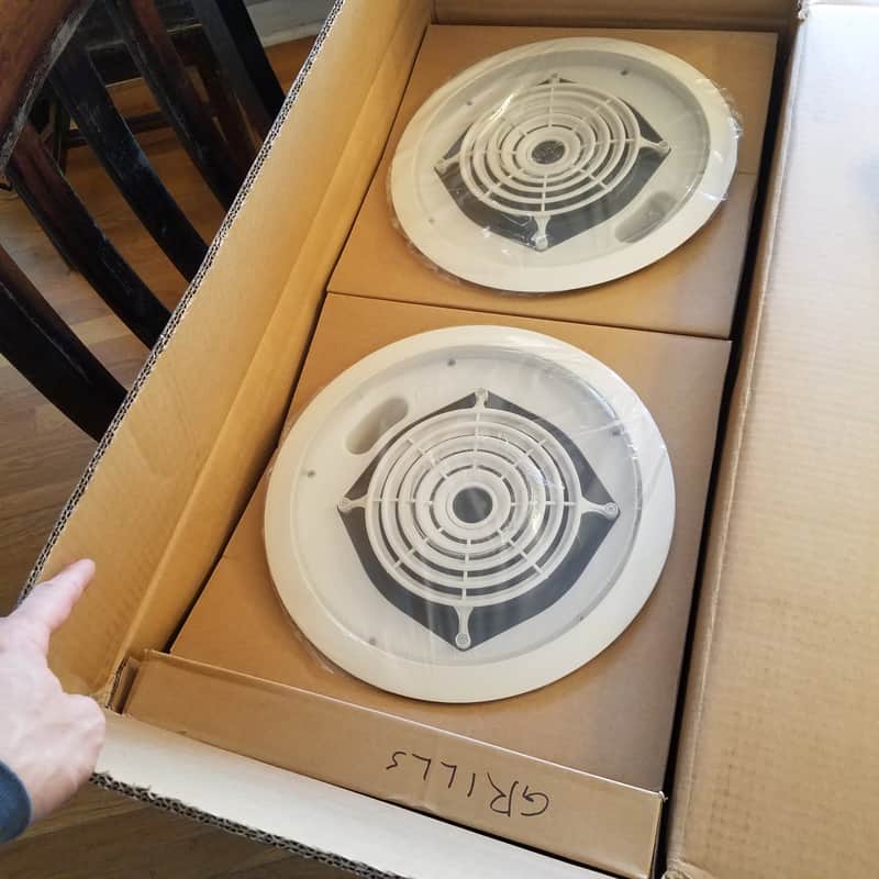 SpeakerCraft Com85 Pair 8" Commercial Ceiling Speaker Set 2 Way White image 1