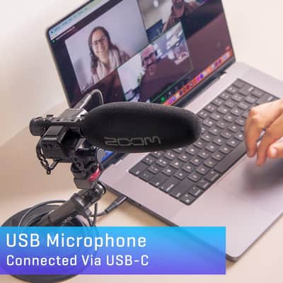 Zoom M3 MicTrak Stereo On-Camera Shotgun Microphone with 32-Bit Float, 90 degree, 120 degree, and MONO Mode, Shockmount, USB Microphone Compatible, and Battery Powered image 5