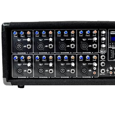 Seismic Audio - SA-MA8C - 8 Channel 400 Watt Powered PA Head Mixer with Bluetooth Remote and Effects image 4