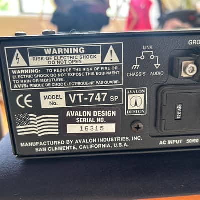 Avalon VT-747SP Stereo Compressor/EQ (with Amperex Tubes) image 4