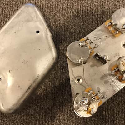 Vintage Gibson Les Paul Custom Shield Cover & Ground Plate w/ Pots image 1