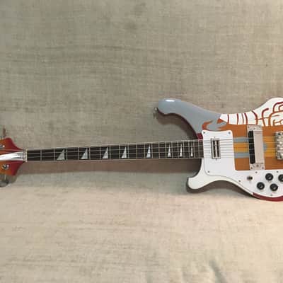 Left Hand Lefty Bass Paul McCartney 2000's Psychedelic Finish Stereo Output Neck Through DCustom image 2