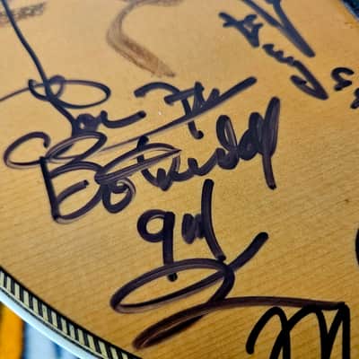 Robert Johnson Tribute Guitar - Delta Blues Parlor Guitar Autographed by BB King, Robert Cray, Buddy Guy, Jeff Healey image 18