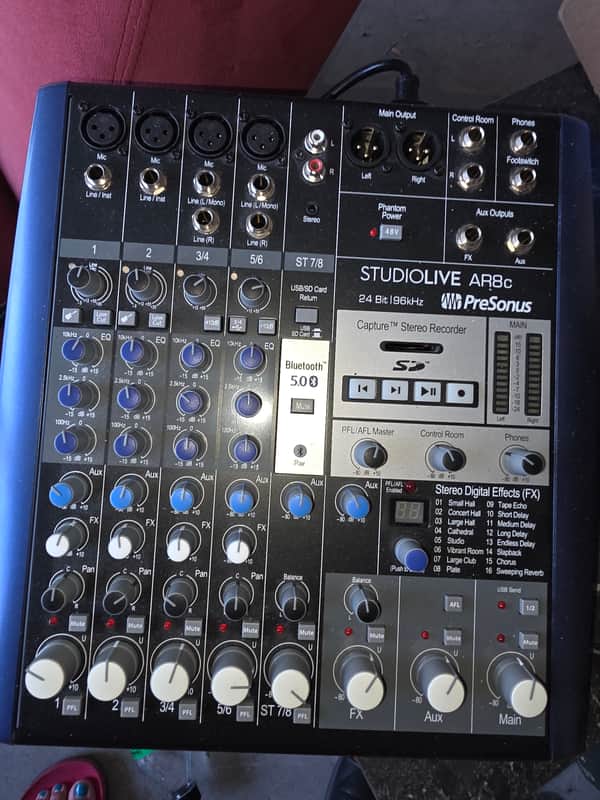 PreSonus StudioLive AR8c 8-Input Mixer / Digital Recorder / Audio Interface 2020 - Present - Gray / Blue