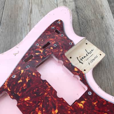 FRANCHIN Neptune guitar body Relic Aged Shell Pink 100% Nitro Lacquer Basswood Offset Jazzmaster Style Made in Italy - Stock piece #23580926 image 8