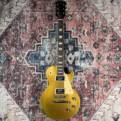 1972 Gibson Les Paul Deluxe Goldtop W/ Factory Humbuckers Vintage Electric Guitar W/ Embossed Patent # Sticker Pickups! image 5