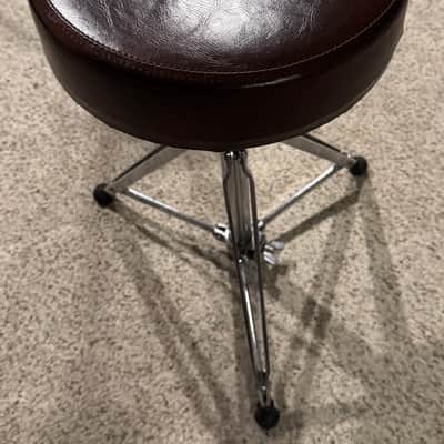 Vintage 1981 Yamaha DS-80 Drum Throne - Rare Brown Vinyl - Date Coded Sept 1981 MIJ image 2
