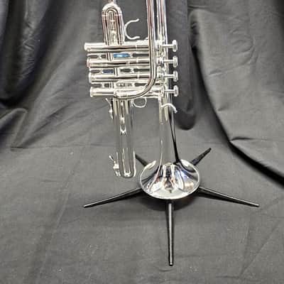 Schilke E3L-4 Traditional Custom Series 4-Valve Eb Trumpet with Tuning Bell - Silver Plated 2026 w/ case image 1