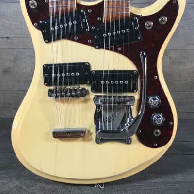 Mosrite Joe Maphis Mark XVIIII Double Neck 1968 White image 2