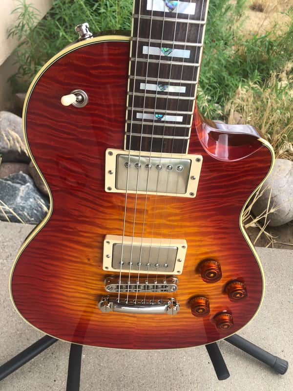 Larrivee RS-4 Electric Guitar 2009 ohsc master grade flamed maple top Cherry Sunburst image 1