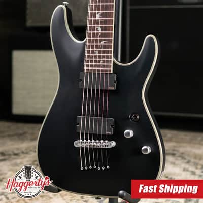 Schecter Damien Platinum-7 7-String Electric Guitar - Satin Black image 1
