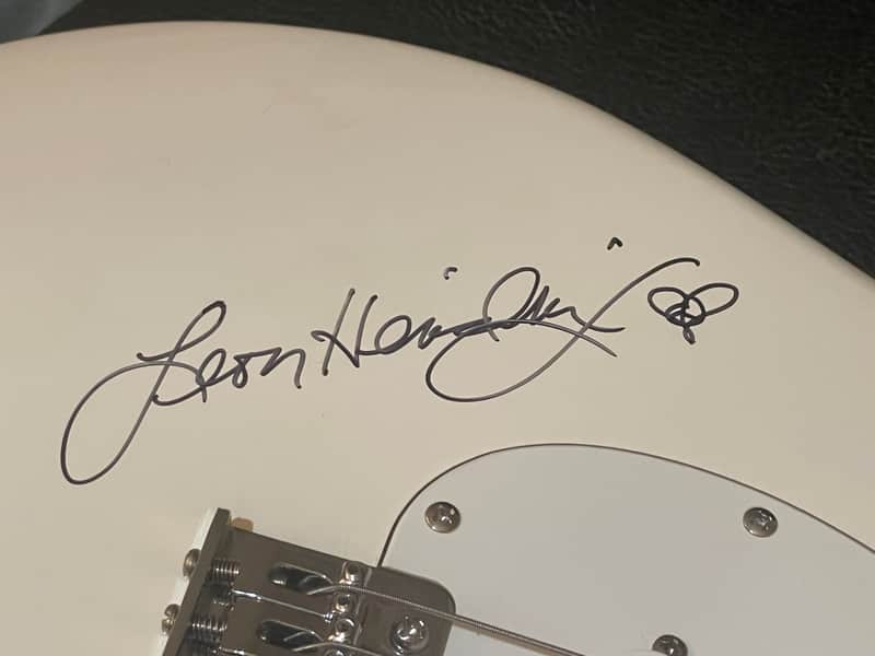 Fender  stratocaster / strat in olympic white signed by Jimi Hendrix 's Brother + a vintage hard shell fender case image 1