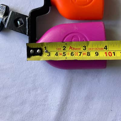 Latin Percussion LP617 Mounted Double Sambago Bells 2010s - Orange/Pink image 4