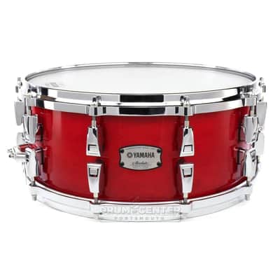 Yamaha Absolute Hybrid Maple Snare Drum 14x6 Red Autumn image 1