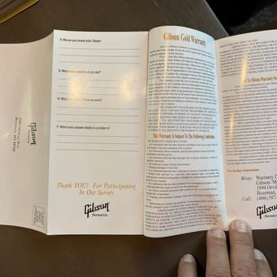 Gibson Acoustic guitar case candy checklist warranty, manual humidifier instructions image 11