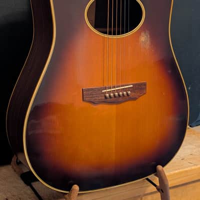 1982 Daion B55E Acoustic Electric Dreadnought Guitar Rare Model MIJ Sunburst image 4