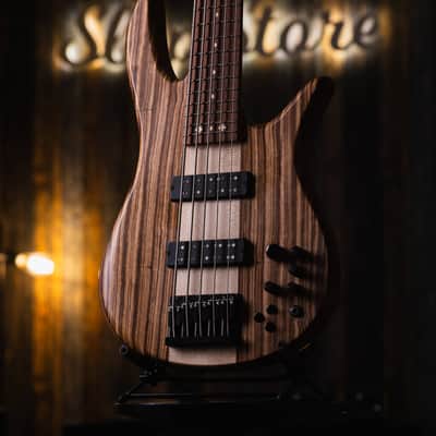 Fodera Monarch 5 Elite 38th Anniversary Zebrawood 2022 image 2