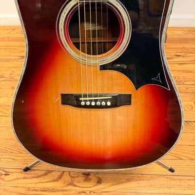 Yairi K.Yairi YW500P Sunburst Custom — Solid Spruce/Rosewood, Ebony Board, w/ Hard Cas 1977 - Burst Rosewood ( D- 35 ) Hand Signed by the Master image 2