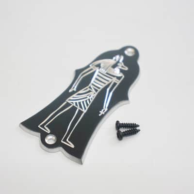 Engraved Anubis Wolf Guitar Truss Rod Cover image 2