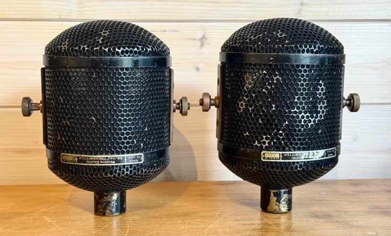 Western Electric RA-1142 Transmitter Multipattern Ribbon / Dynamic Microphone 1940s -PAIR image 1