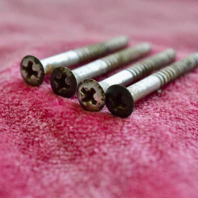 Vintage PRE-CBS 1959 Fender Stratocaster Neckplate Screw Set Telecaster Strat Tele P-Bass 1958 1957 image 6