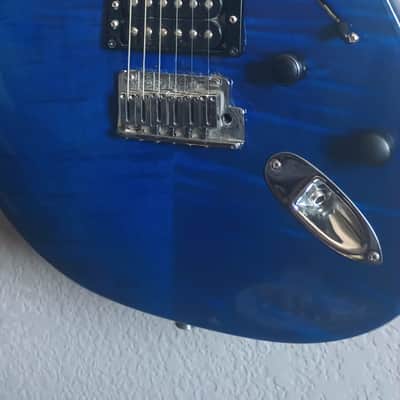 RARE! Fender Deluxe FMT Stratocaster 2004 - Blue Flame top image 8