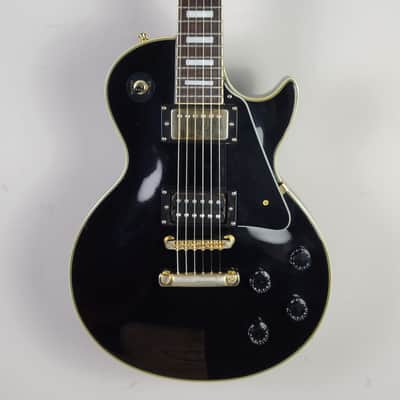 1989 Epiphone Black Beauty 1957 Style Les Paul Custom Modified - Ebony, Made in USA? (First Year Prototype?) image 1