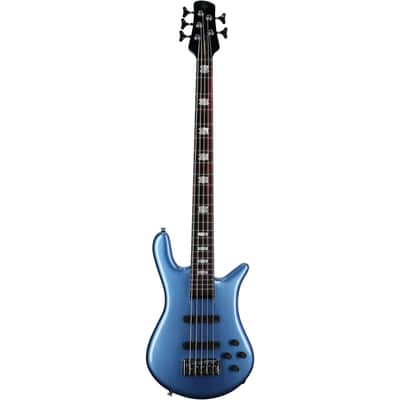 Spector Euro 5 Classic Electric Bass, 5-String (with Gig Bag), Metallic Blue Gloss image 2