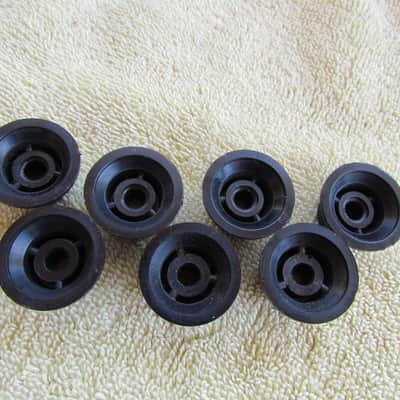 Fender Stratocaster 3 Spoke Knobs Lot Of 7 Volume & Tone Knobs 3 Spoke Black Stratocaster Knobs image 2
