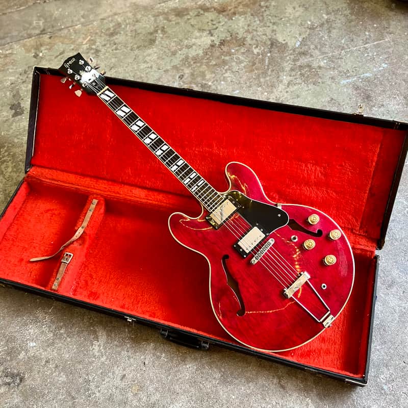 Greco SA-550 c 1975 - Cherry es-335 tdc original vintage MIJ Japan
