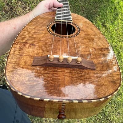 Graziano Koa Pineapple Tenor Ukulele - Exquisite Flamed Koa image 7
