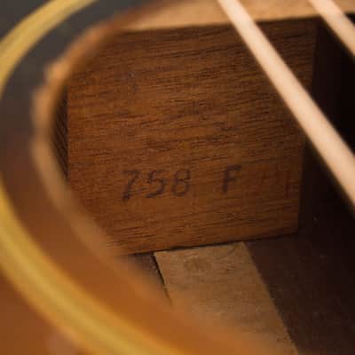 Gibson  J-55 Flat Top Acoustic Guitar (1940), ser. #758F-14, original black - red line hard shell case. image 15