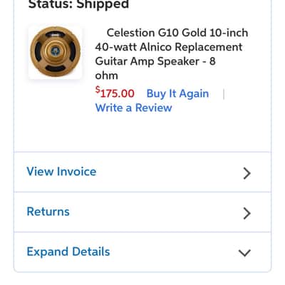 Celestion T5671 G10 Alnico Gold 40-Watt 8-Ohm 10" Speaker 2010s - Gold image 4