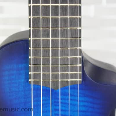 Ibanez AUP10FMNE-TBO Tenor Ukulele - Transparent Blue Sunburst Open Pore image 3