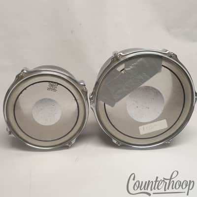 *Pearl Concert Toms Drums 8"x5.5+10"x6.5 CB-700 Percussion Set Vintage 80s Black image 3