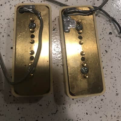 1996 Gibson P90 pickup set, gold pole pieces image 5