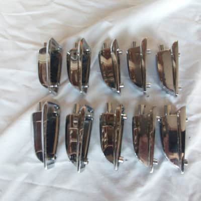 Ludwig Lot 1. (10) Vintage Ludwig super classic bass drum lugs w/screws 1960s mint! image 5