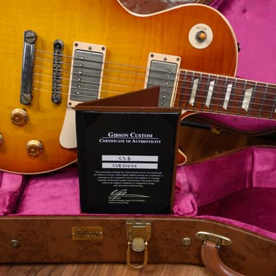 Gibson Custom Shop CS8 '50s Style Les Paul Standard Flame Maple Top Sunrise Tea Burst 2015 w/OHSC image 11