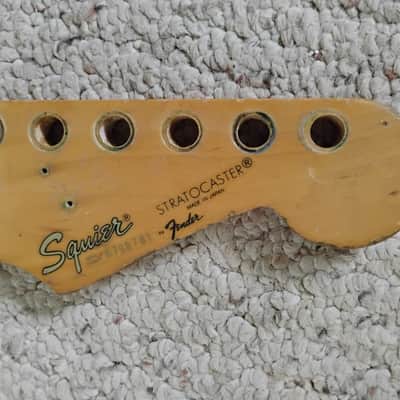 1987 Squier Stratocaster Vintage Japan Neck Original, FujiGen, E7 serial, part for luthier project restoration Nice 1980s 80s image 5
