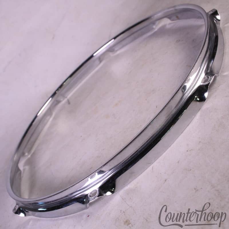 *Ludwig 14" Snare Drum Batter/Floor Tom Resonant Rim/Hoop 80s 8-Lug-Hole Chrome* image 1
