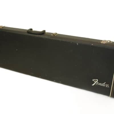 Vintage Fender Mustang Electric Guitar Case, Black with Oxblood Interior image 1