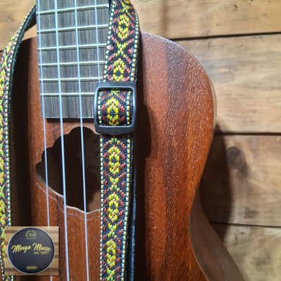 Levy's  Ukulele black & yellow 1/2" strap jacquard MJ19UKE-002 image 3