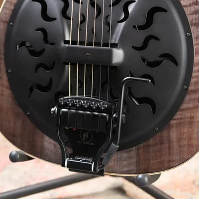 Beard Legacy-E HipShot DoubleShot Square Neck Resonator Guitar - Black Ice 2-Tone Custom Horse Chestnut with Hardshell Case image 11
