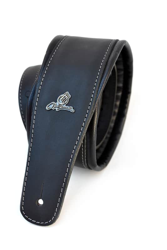 Magma Leathers 2.52" Delux Argentinean padded Black Leather Guitar Strap (07MC01A.) image 1