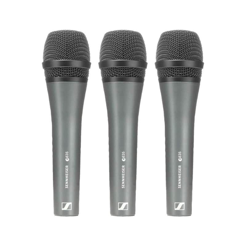 Sennheiser 3-PACK-E-835 Handheld Microphone Set - Open Box Mint image 1