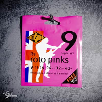 RotoSound R9 Roto Pinks 9-42 Super Light Electric Guitar Strings image 1