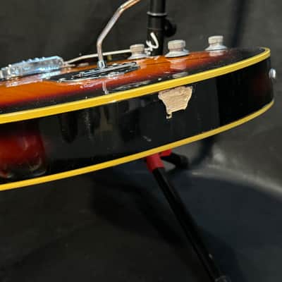 Concord Welson DS2 Hollow Body Electric Guitar 1960s Italy - Sunburst - No Bridge image 14