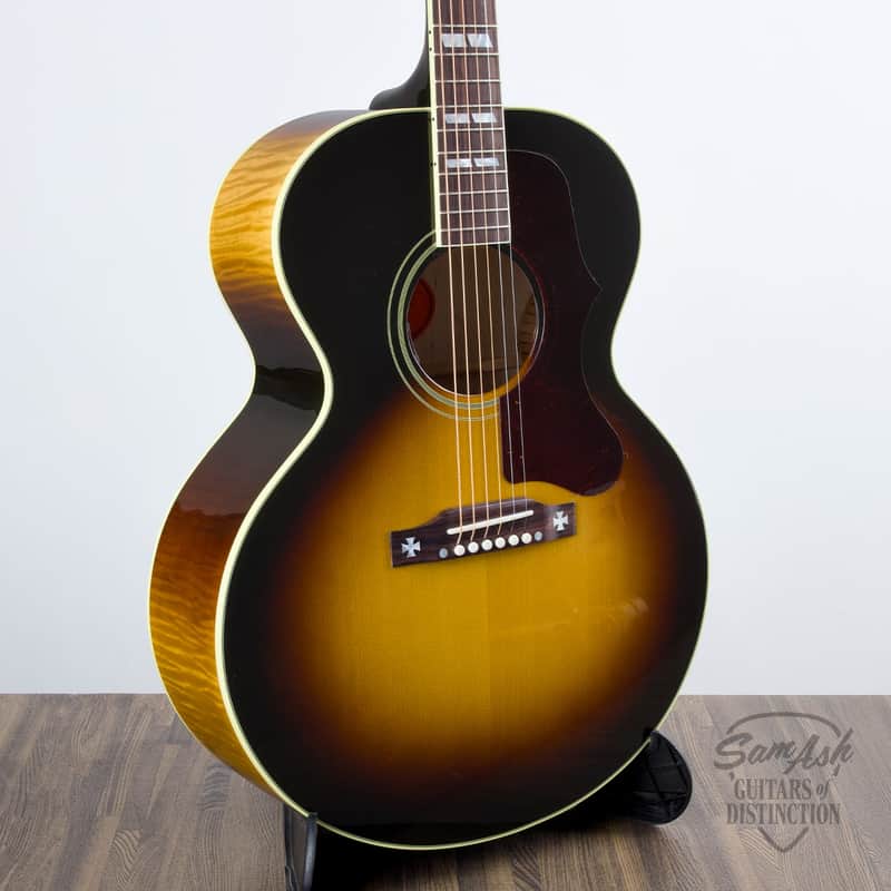 Gibson J 185 Original Acoustic Electric Guitar Vintage Sunburst image 1