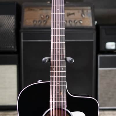 Taylor 250ce Plus BLK Doce Doble Acoustic/Electric Guitar - Black with Aerocase image 4