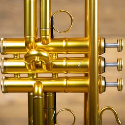 B&S Heritage MBX-3-E/GL Bb Trumpet - Matte Gold Lacquer w/ Double Case image 3